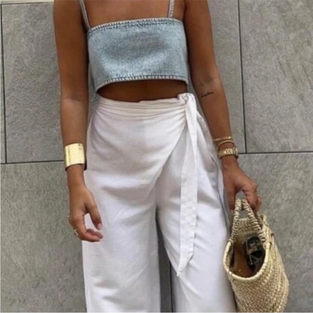 NWT Zara Glitter Crop Top
